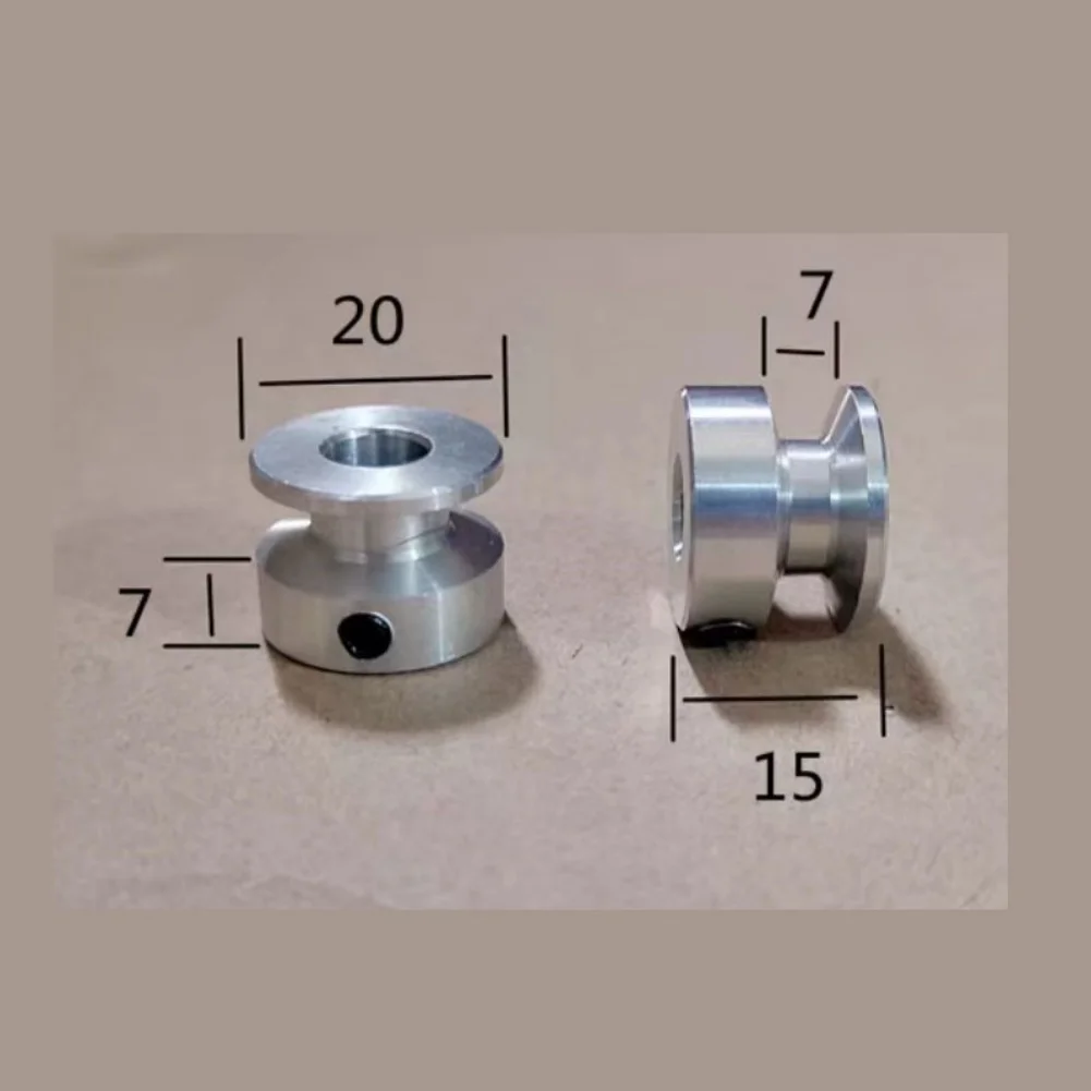 For Mini Spindles V-Groove Pulleys Round Belt Pulleys Aluminum Alloy Material Easy Installation Smooth Transmission
