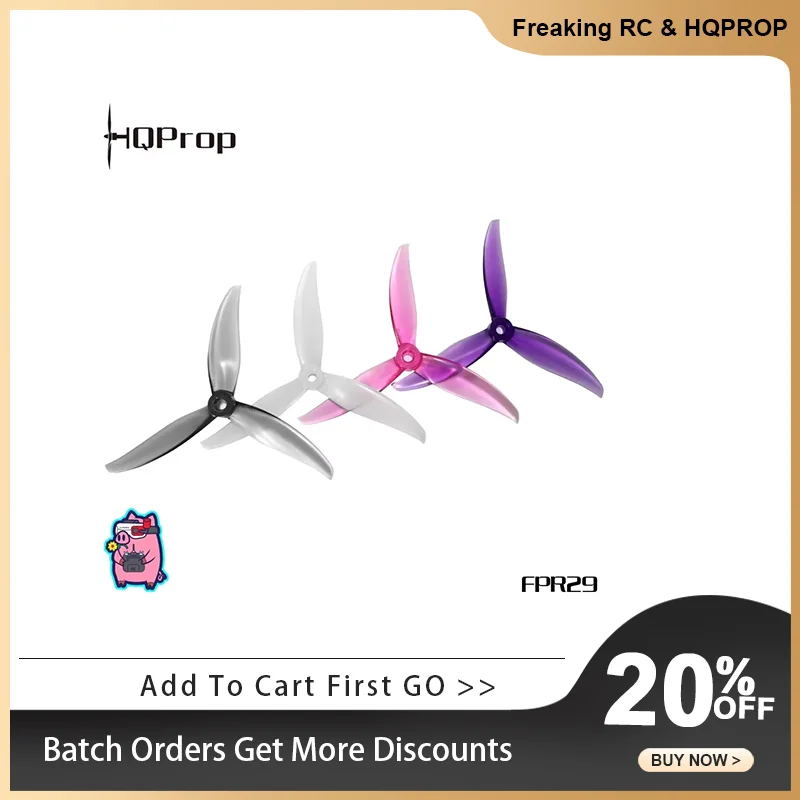 

10 Pairs HQProp FlowerPig R29V3 (2CW+2CCW)-Poly Carbonate