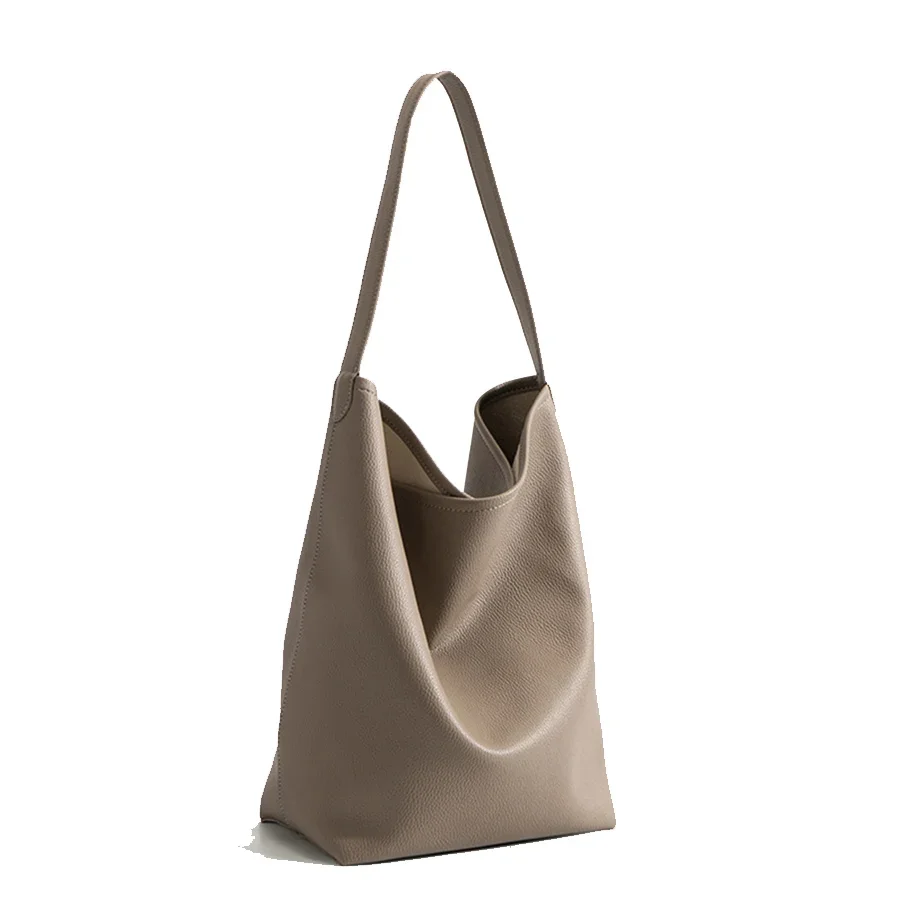 

Модная пригородная сумка-ведро из мягкой искусственной кожи, повседневные женские сумки-шопперы, новые простые сумки на одно плечо большой вместительности