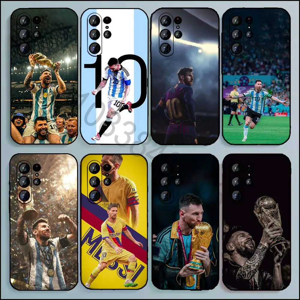 

Football M-MesSI-S-M10 Phone Case For Samsung Galaxy A20 21 22 31 32 52 53 72 73 80 91 Soft Black Cover