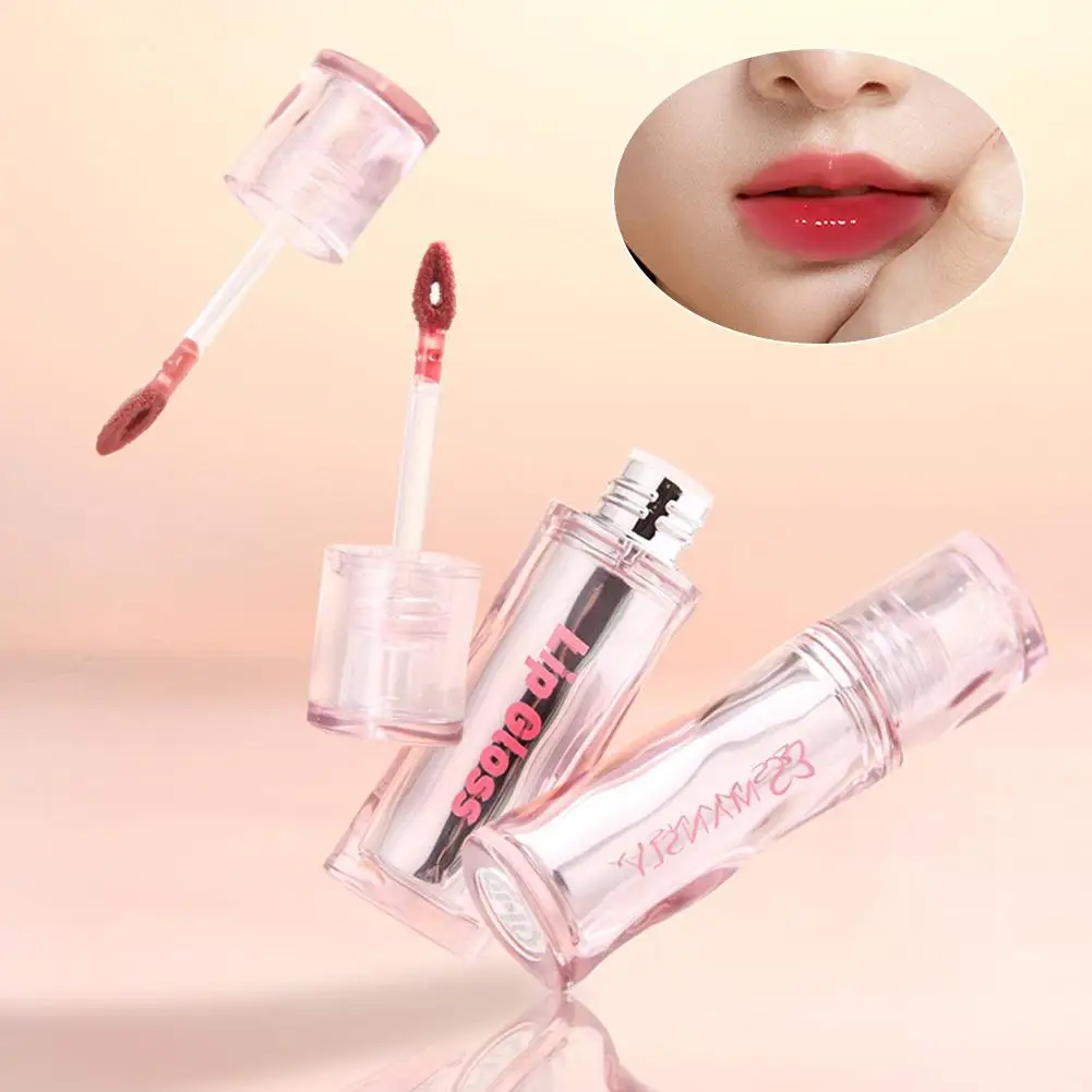 Brillo de agua espejo labio esmalte hidratante labios regordetes para teñir lápiz labial rojo taza maquillaje de larga duración líquido fácil para no Y8C5