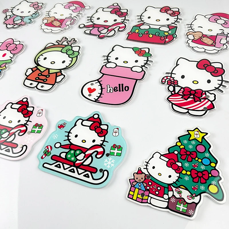 Christmas Cartoon Sanrio Hello Kitty Magnetic Suction False Lashes Tray Holder Display Board Acrylic Eyelash Extension Tools