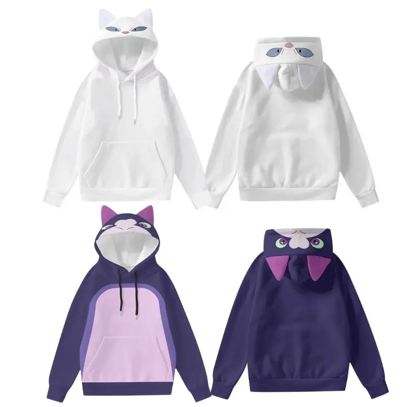 Sudadera con capucha de The Owl Cos House Stringbean para hombre y mujer, disfraz de Cosplay con estampado 3D de gato, ropa de calle informal, Jersey