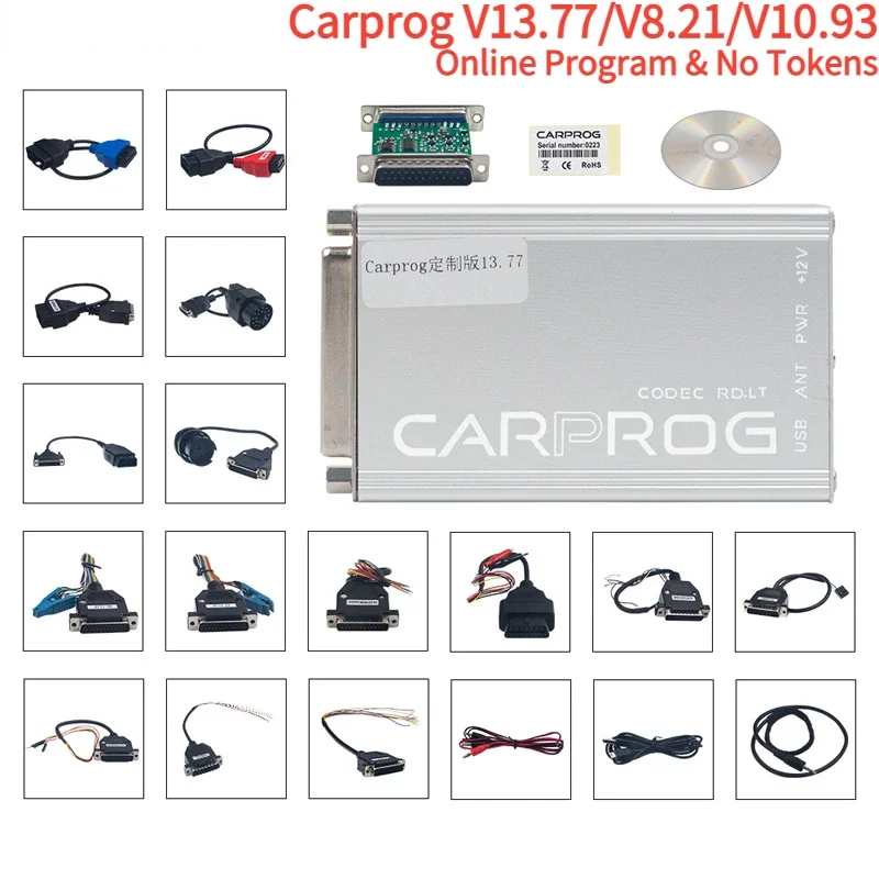 Main Unit for Carprog V13.77 ECU Chip Tuning Tool Car Prog 13.77 ECU Programmer Adapters for Airbag/Radio/IMMO ECU Repair Tool