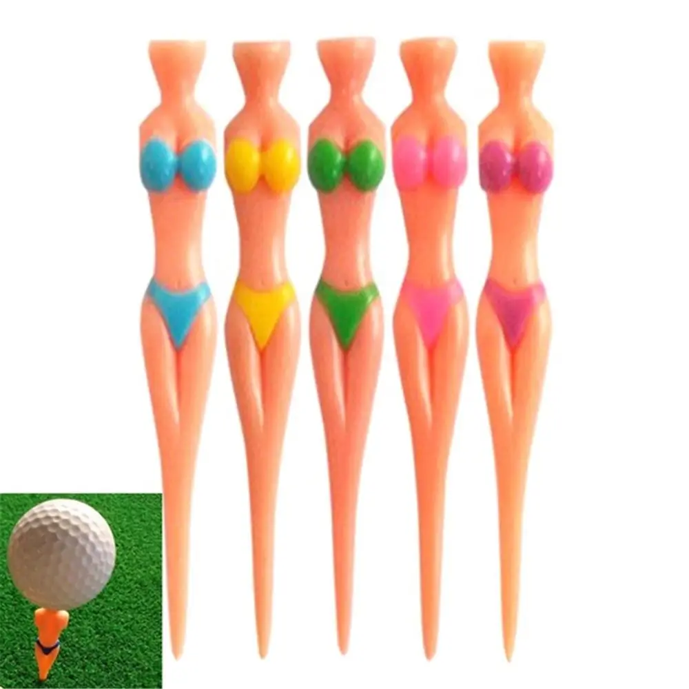 Plastic 5 Pcs/Lot Ball Holder Lady Model Outdoor Sexy Attractive Golf  Accessories Golf Training Golf Tees Clubs Tee