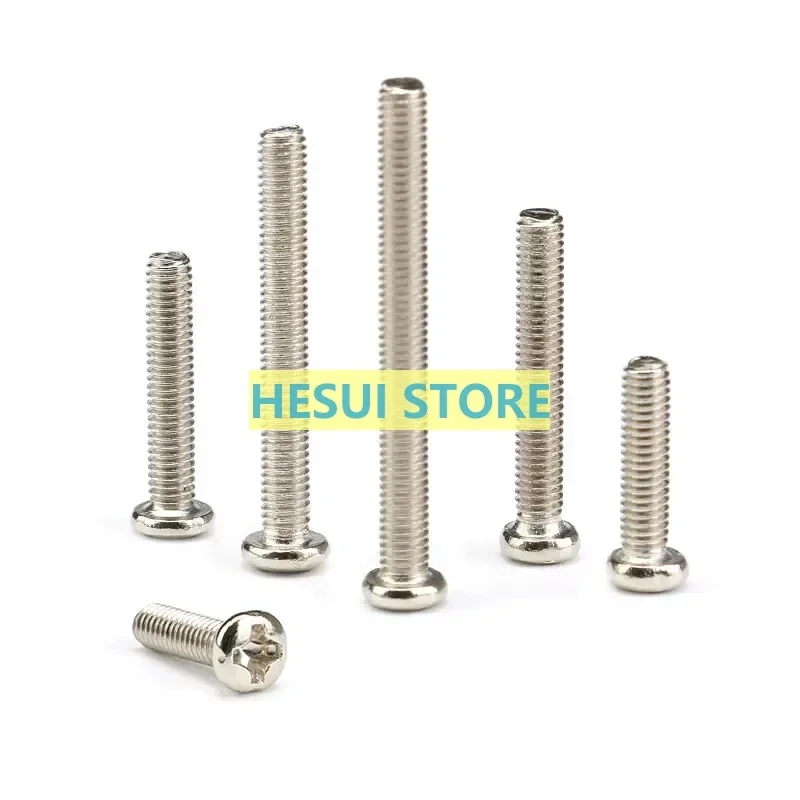 100 PCS PM3 * 5/6/8/10/12/16/20/25/30MM M3 round head screw cross screw