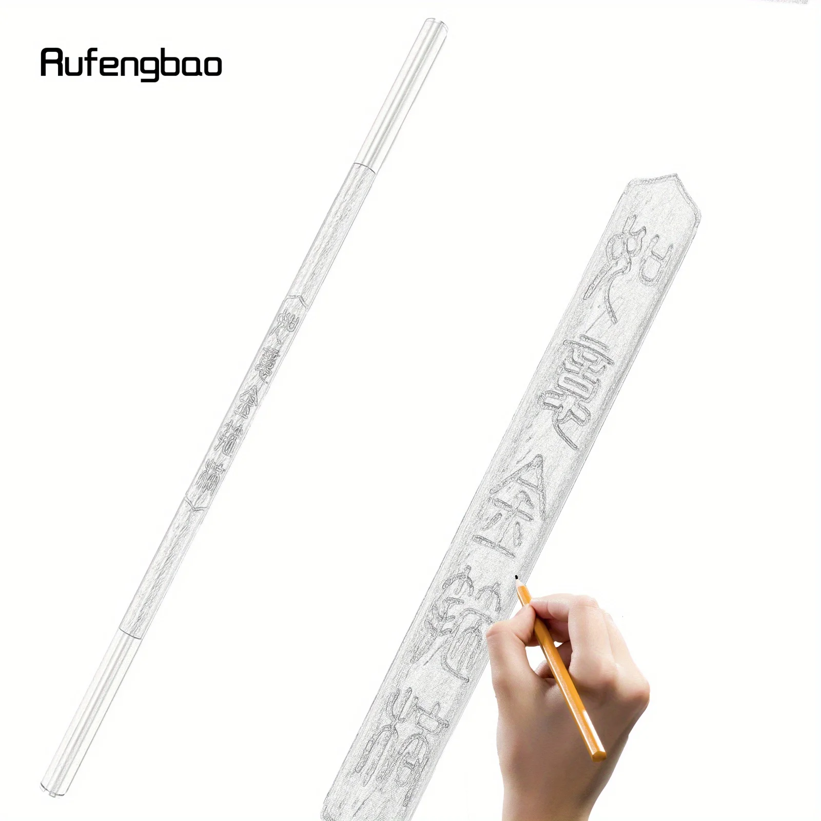 Brown Wooden Fashion Handmade Wand Exquisite Cosplay Performance Stage Cane 45cm