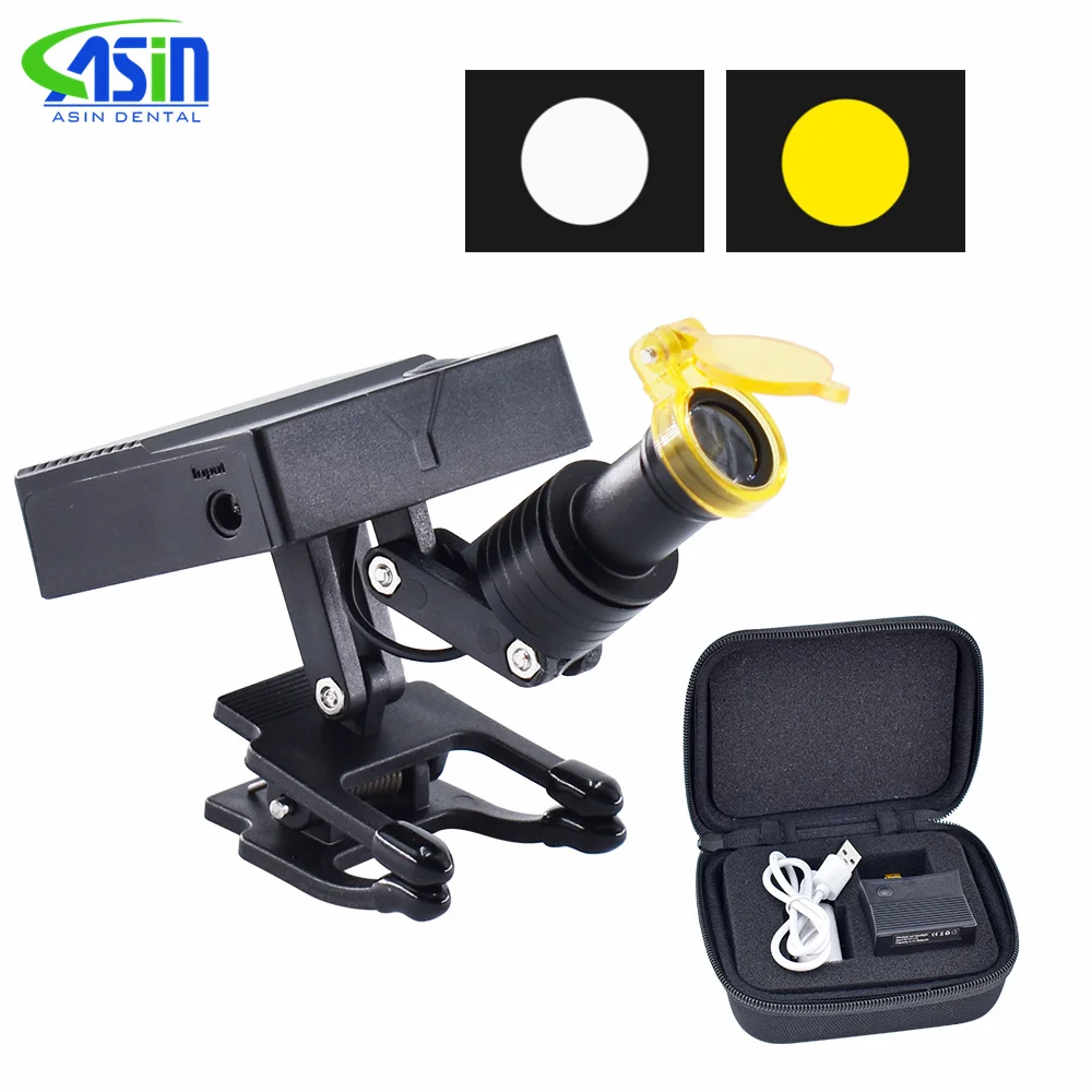 5W LED Light Wireless Portable Headlamp with Optical Filter for Dental Loupes Medical Magnifier Magnification Binocular