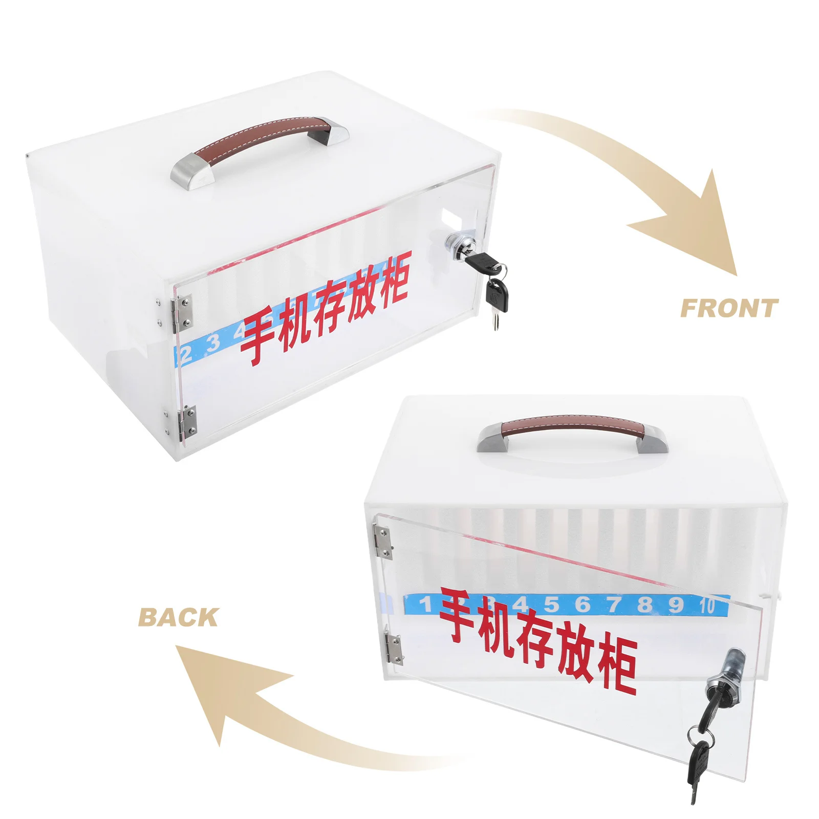 Cell Phone Storage Cabinet Lockable Phone Holder Organizer for Classroom Office Mobile Phones Security Lock Box