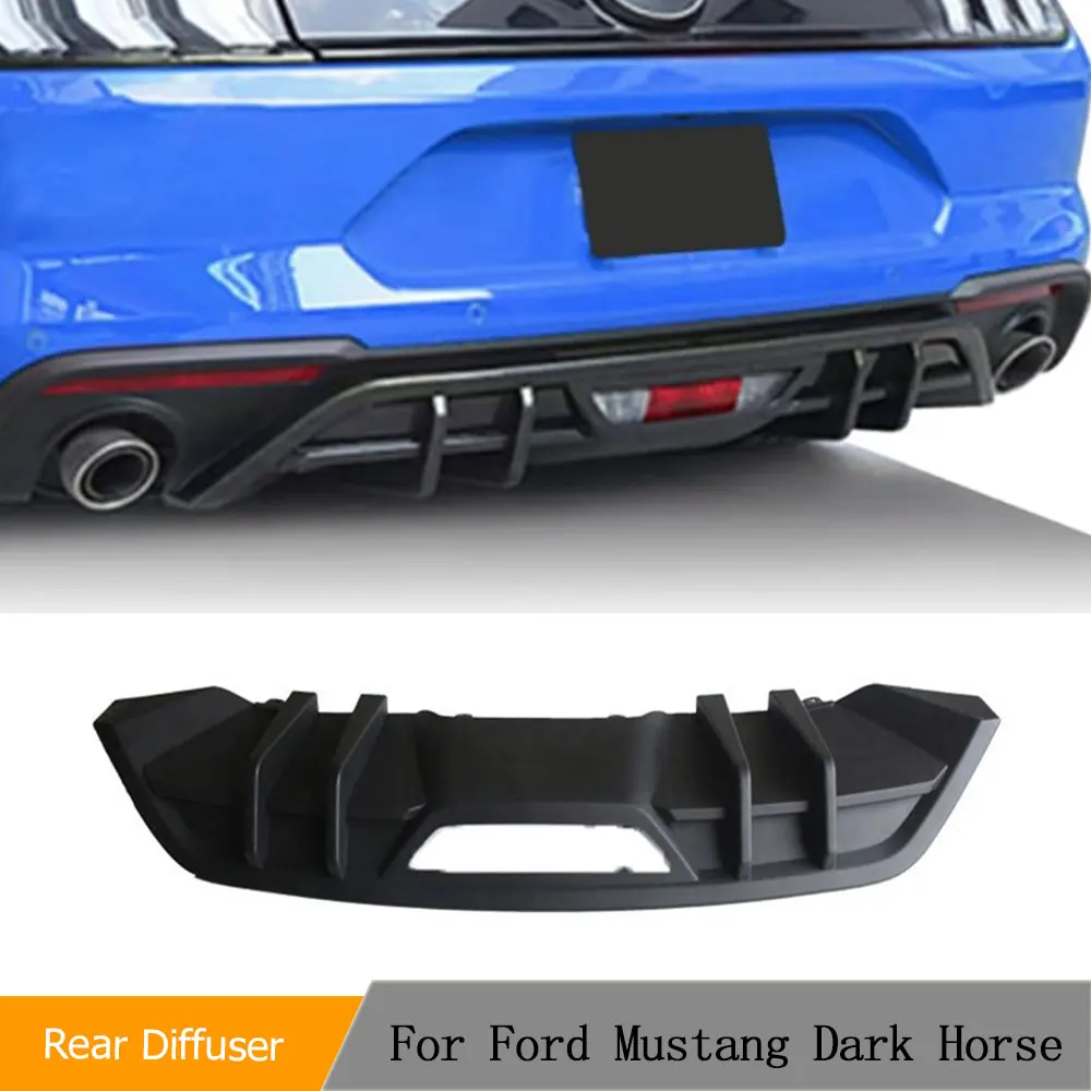 

Car Rear Bumper Diffuser Lip Spoiler for Ford Mustang Dark Horse 2018-2023 Racing Rear Diffuser Lip Apron Guard ABS Matte Black