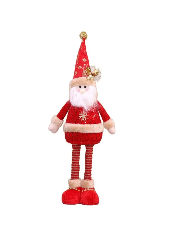 

New Christmas Santa, Snowman, and Reindeer with Long Retractable Legs Home Decorations