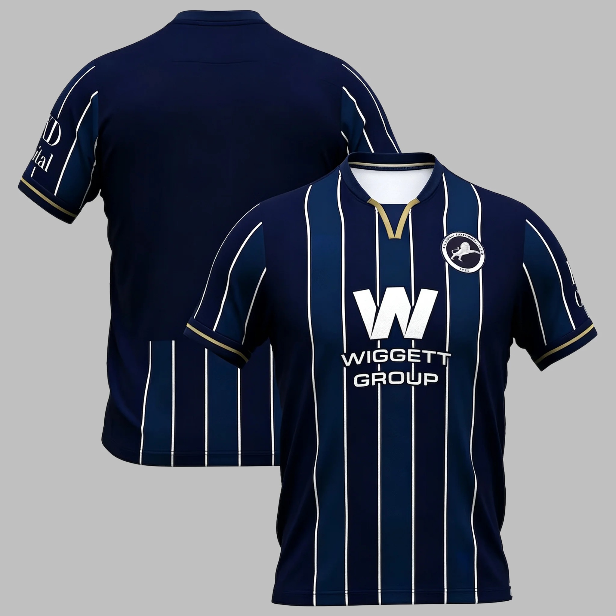 2026_27 Season Millwall Unisex Football Jersey Mesh Breathable 3D Print Shirt, Men Women Summer Sport Quick Drying Jersey