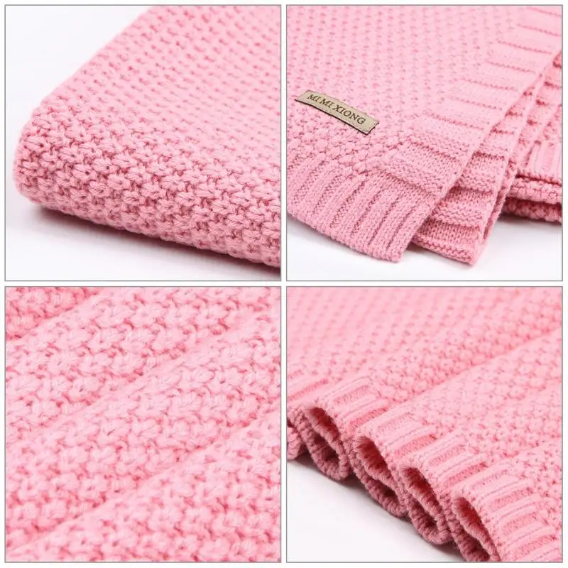 Baby decken gestrickt Neugeborenen Wickel Wickel weichen Kleinkind Sofa Krippe Quilt Kinderwagen Decke