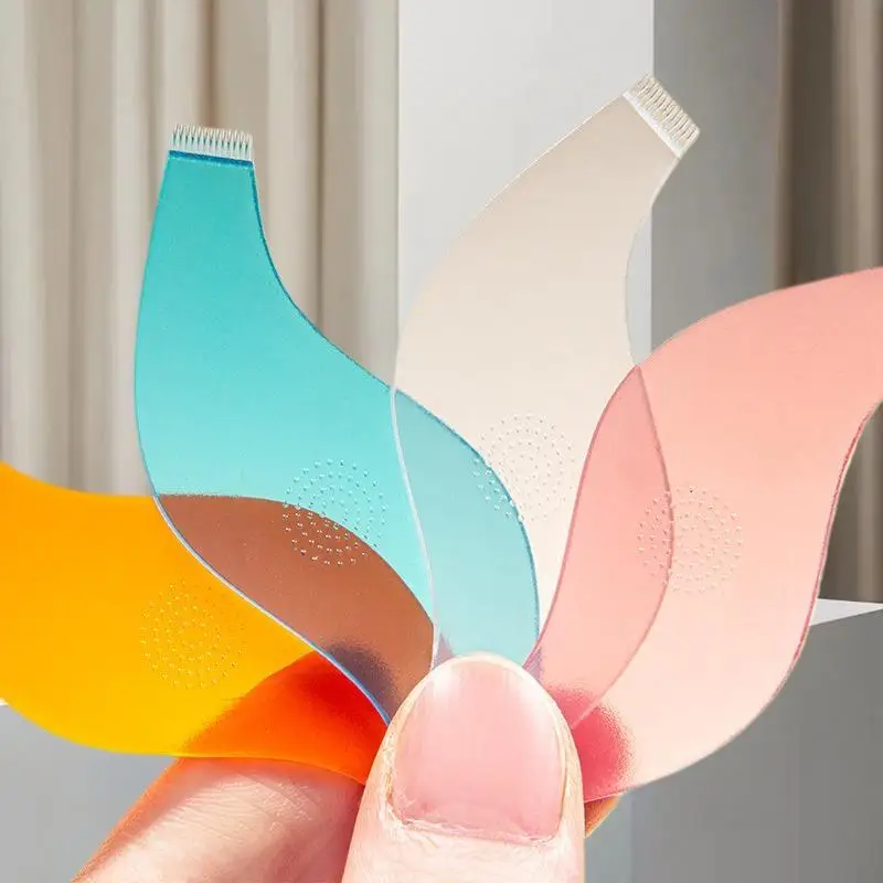 Cepillos para permanente de pestañas en forma de S, rizador de elevación de cejas reutilizable, peine limpio de plástico para extensión de pestañas, herramientas para permanente, 5 uds.