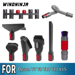For Dyson V7 V8 V10 V11 V15 Vacuum Cleaner Flat Suction Nozzle Head Extension Tube Suction Head Suit Accessories Spare Parts