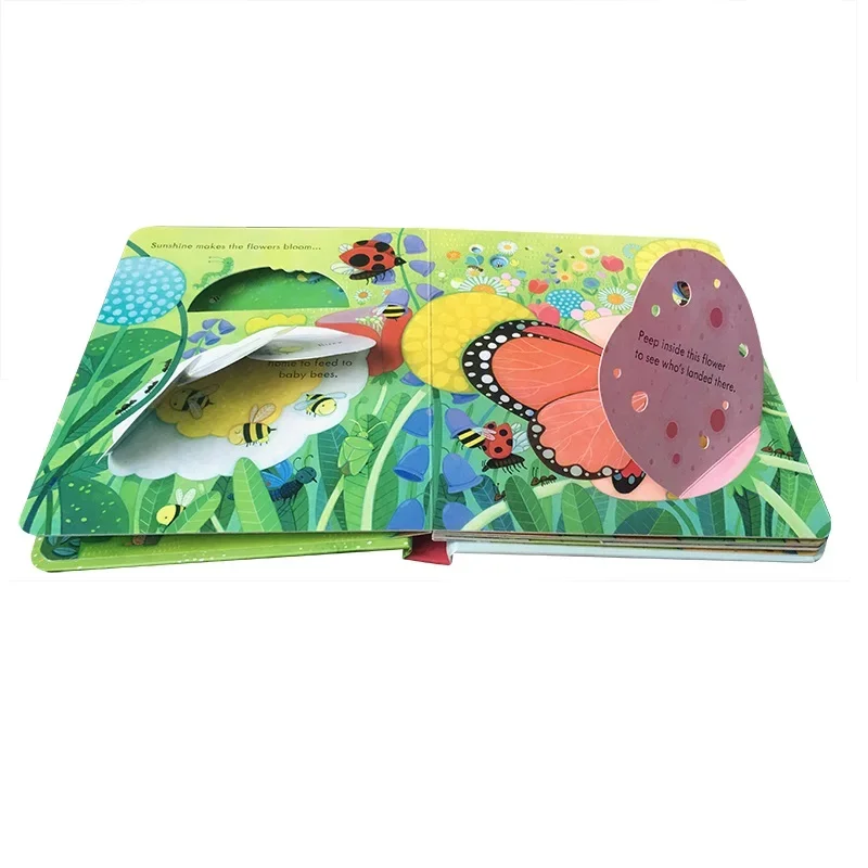 Usborne Peep Inside The Garden English Learning Flap Picture Book Educational 3D Flap Picture Books Children Reading Book