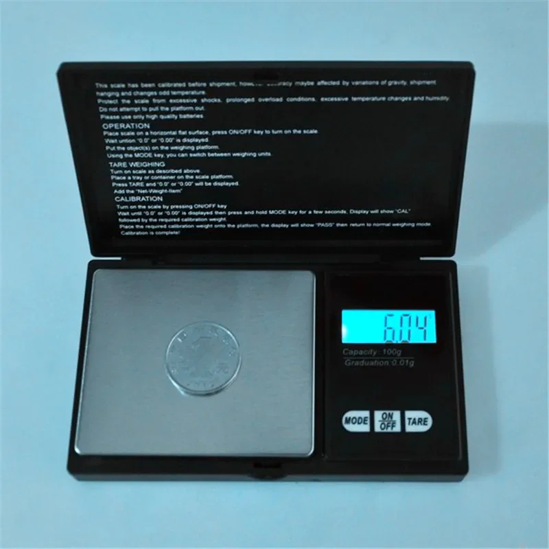 Electronic Digital Jewelry Scale LCD Display Mini Pocket  Precision Weighing 100g 0.01 Scale Weight Scales Libra Balance