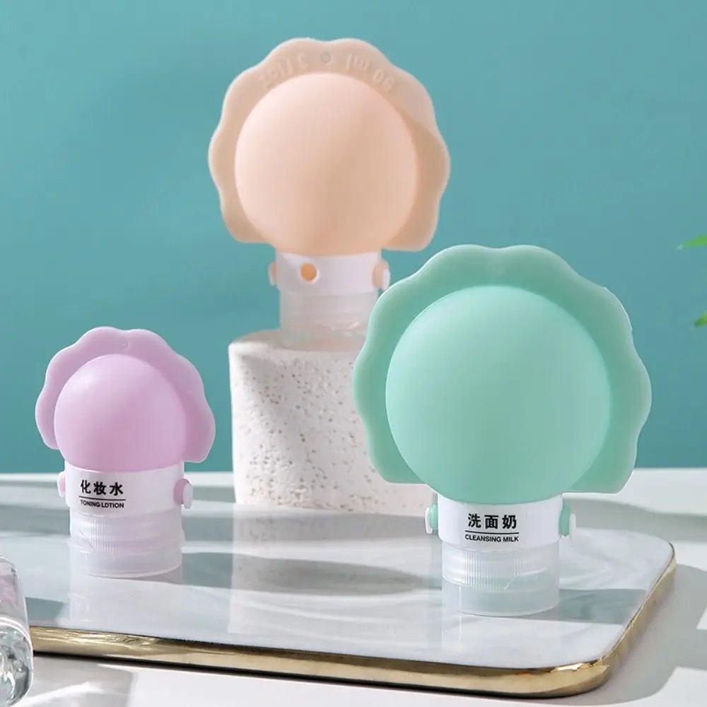 3 pçs garrafa de loção cosmética de silicone 30/60/90ml recarregável garrafa de lavagem corporal à prova de vazamento shampoo sub-engarrafamento viagem & casa