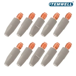 TEMWELL 24KD Welding Contact Tips new coating protect 28mm M6 Gas Nozzle Tip 0.8mm 1.0mm 1.2mm MIG Welding Torche Welding