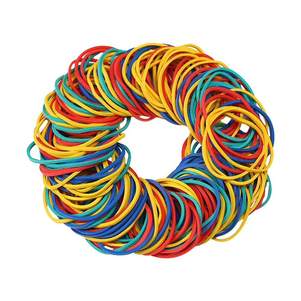 

1Set Colorful Rubber Bands Natural Rubber Elastic Bands Thickened Sturdy Household Office School Craft Binding Rings High
