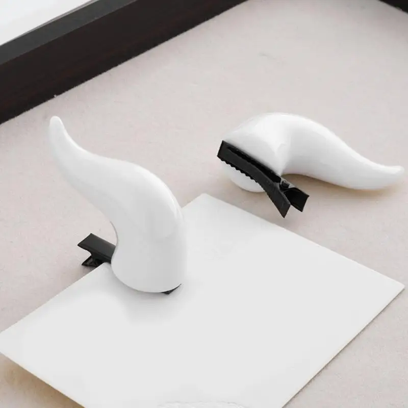 DXAE Halloween Party Hair Clip Diabel Horn Duckbill Clip Masquerades Party Props 2pcs