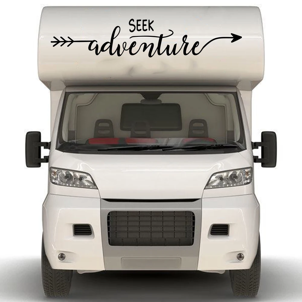 

Large Seek Adventure Arrow Camping Rv Car Sticker Travel Explore Motorhome Caravan Truck Auto Vehicle Decal Vinyl Decor