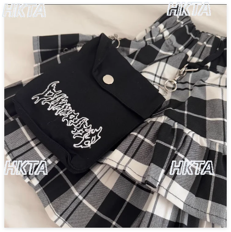 Gonna scozzese giapponese Harajuku Punk College Style Torta Sottocultura Y2k Gonne Ragazza 2025 Autunno Minigonna a vita alta per le donne