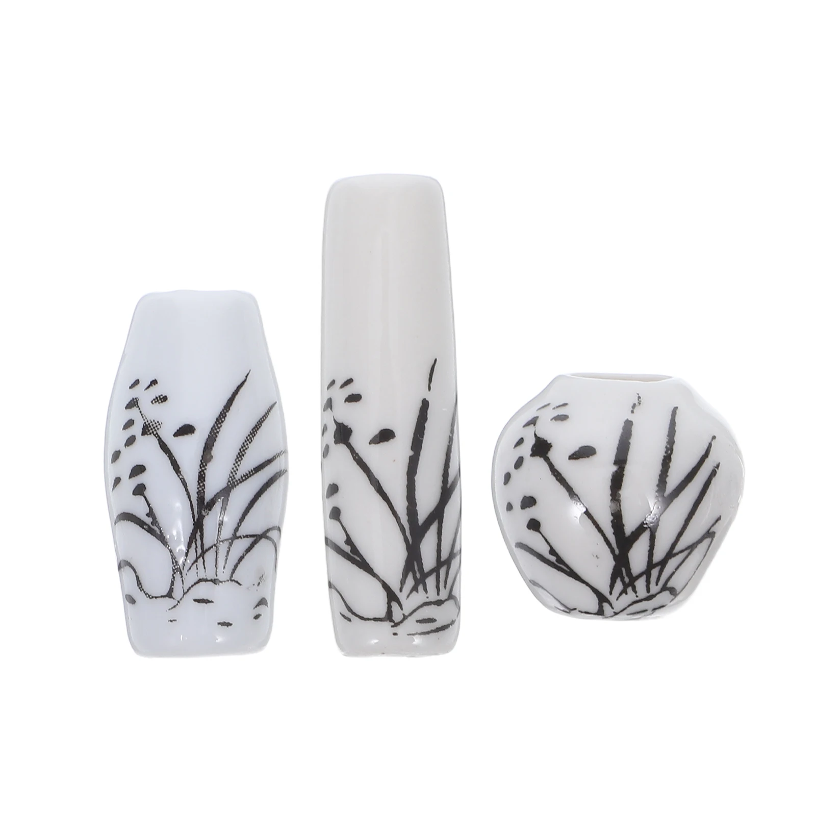 

3Pcs Mini Flower Vases Miniature Ceramic Vase Decor for Mini House Scene Miniature Adornment Small Decorative Props