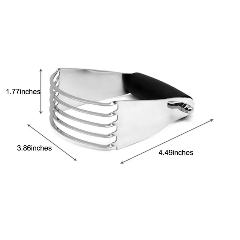 Heavy duty stainless steel cake mixer baking tool with rubber handle for better grip of cake tools