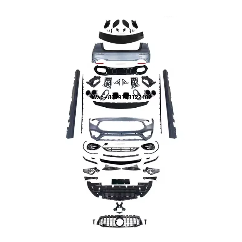 

2019 W177 A45 Hatchback Car Full Body Kit Front Bumper Rear Bumper Side Skirts Roof Spoiler Kit PP Bodykit