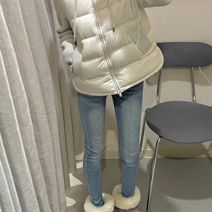 الرجعية الأمريكية عالية الخصر سليم صالح Fce اصطف الدينيم الجينز المرأة مطاطا بسط التخسيس سروال رصاص ملابس غير رسمية