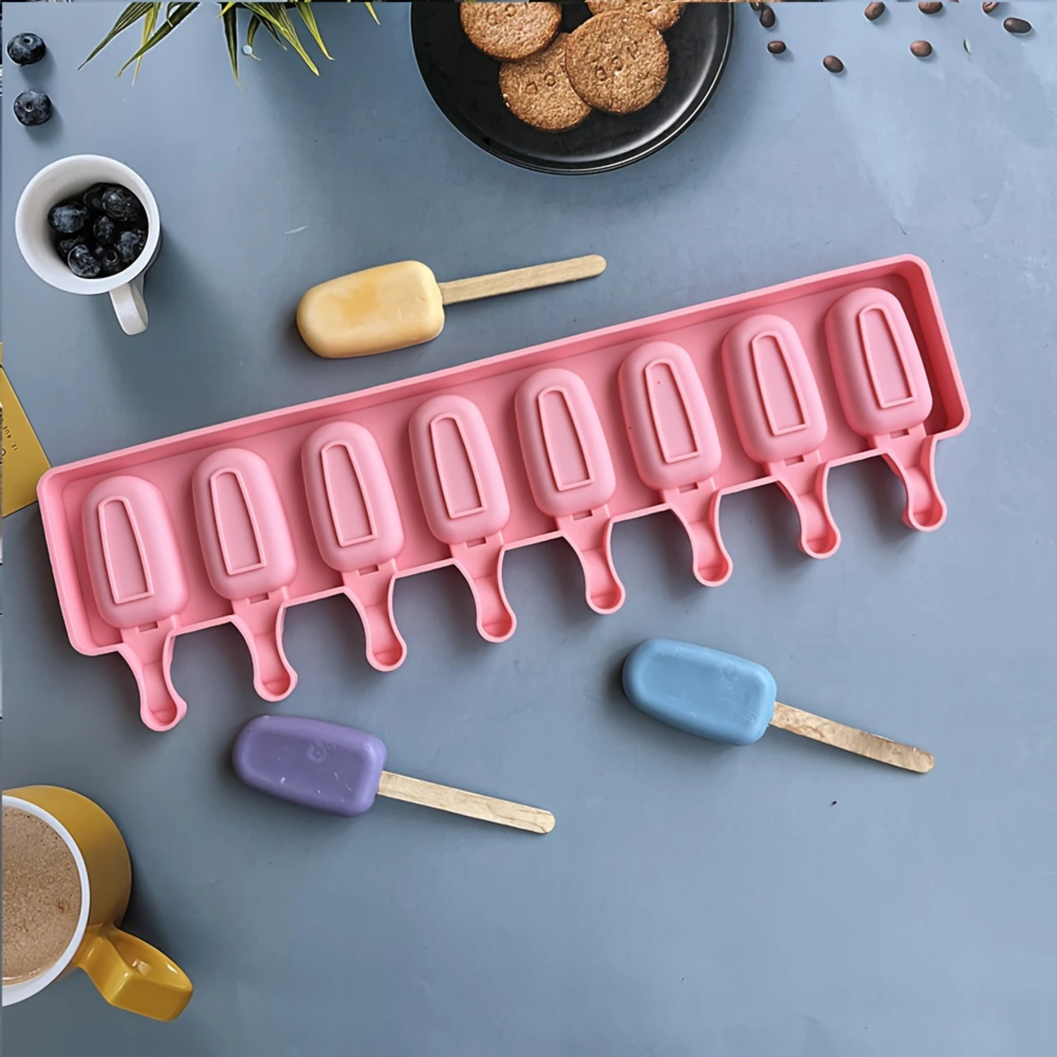 1 قطعة ، قالب المصاصة ، قالب المصاصة الإبداعية ، قالب المصاصة السيليكون ، قالب الآيس كريم ، صندوق مكعبات الثلج ، قالب المصاصة المنزلية ، آمنة