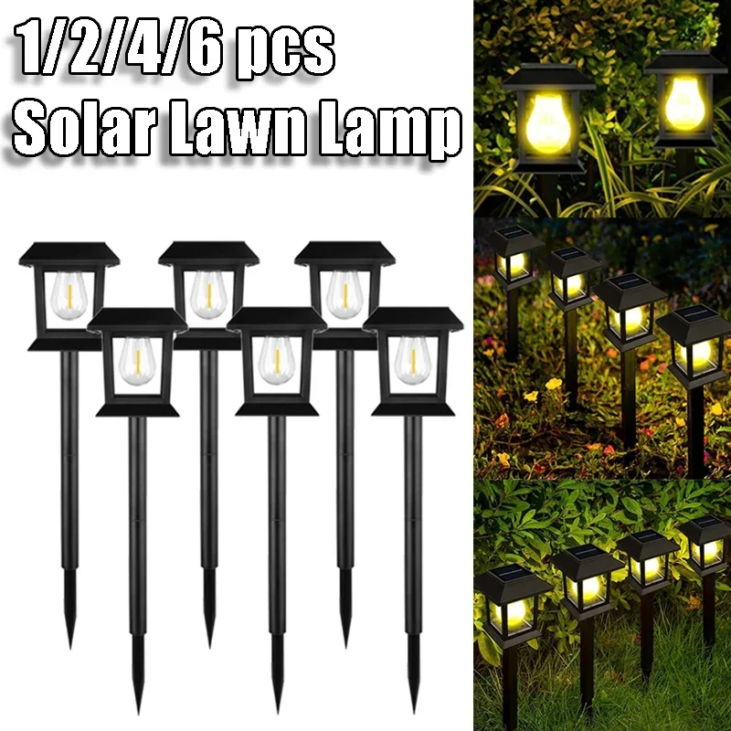 

4/6 Pcs Solar Garden Light Garden Lawn Decoration Lamp Outdoor Waterproof Illumination for Courtyard Lawm Lighting