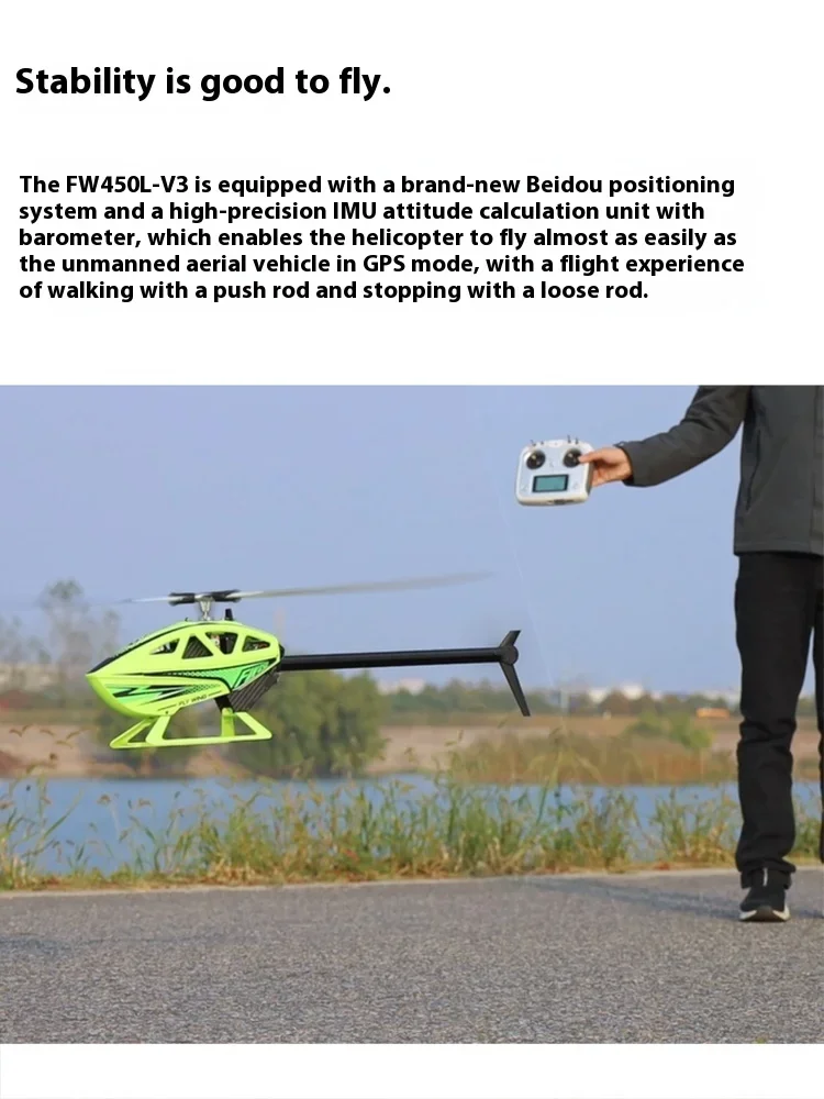 Flywing FW450 Rc 6ch 3D Fw450l V3 Rtf Smart Gps Fbl Gyro Helicopter Rtf Brushless Machine Adult Boy Toy Gift Box