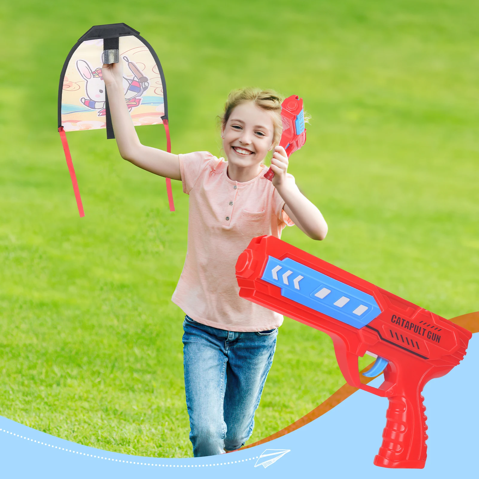 3 Stuks Kids Vliegers Katapult Vlieger Lanceren Vliegtuig Geweer Outdoor Speelgoed Vlieger Launcher Vlucht Ouder-Kind Interactief Speelgoed Verjaardagscadeau