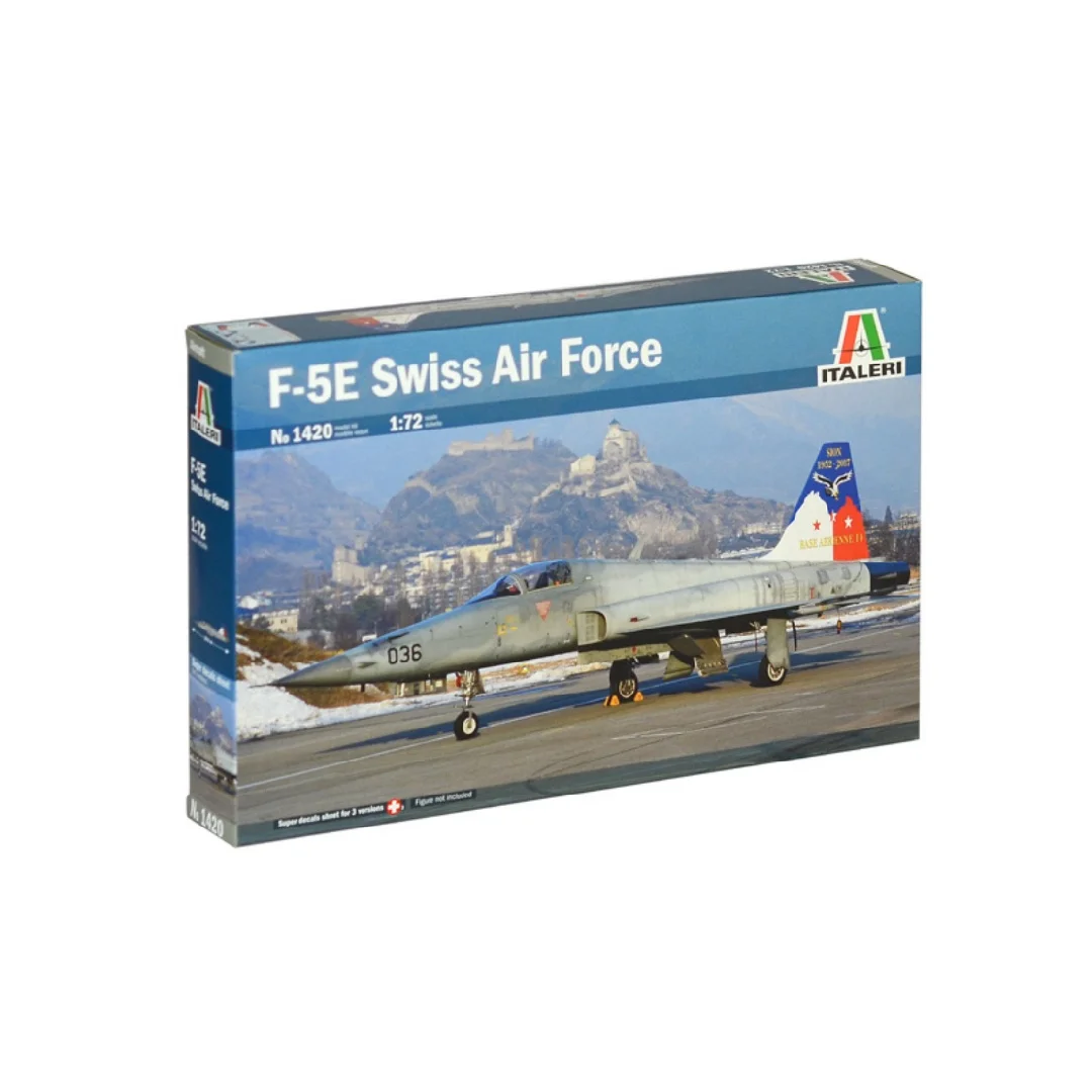 ITALERI Modelo 1/72, Avión de Combate F-5E de la Fuerza Aérea Suiza 1420, Kits de Modelos de Aviones de Combate para Niños, Regalos