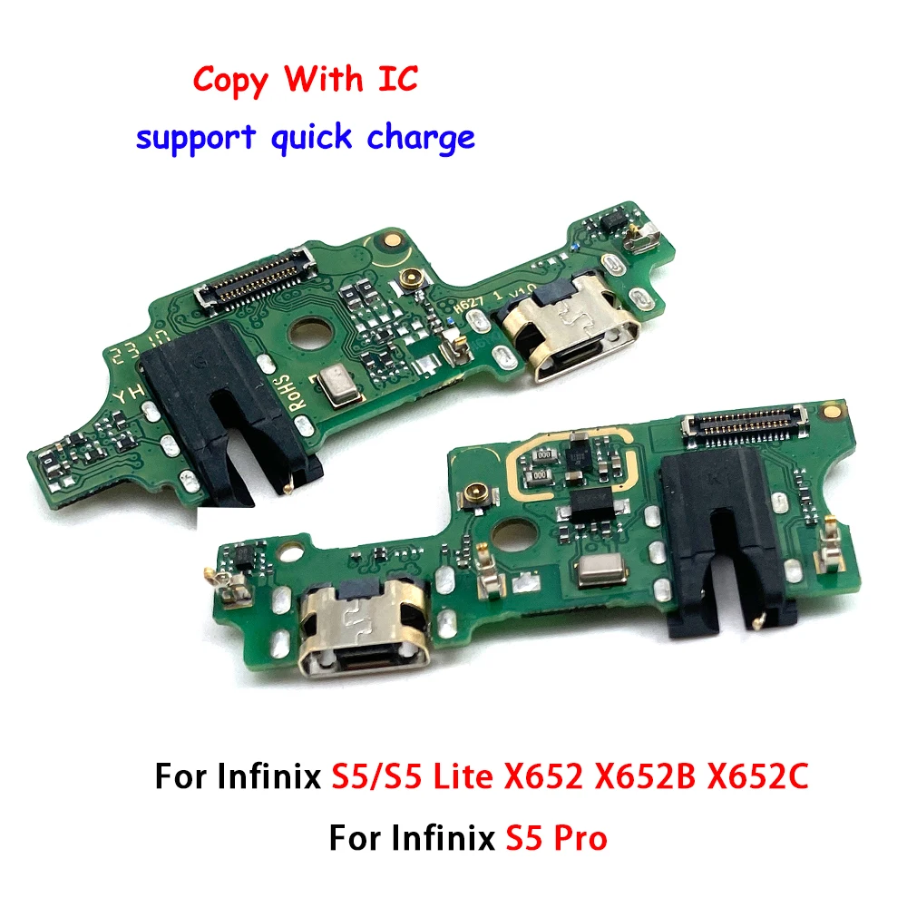 50Pcs，USB Charging Port Board Cable Connector Parts For Infinix Hot 9 Play X680 X688 10 X682 10T X689C Note 7 Lite X656 S5 Pro