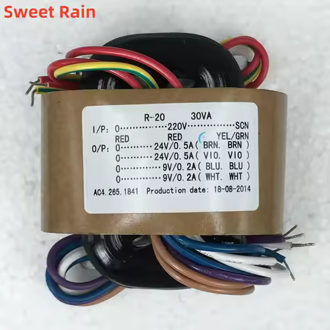 220V R-type power transformer 30W 24V&times;2 + 9V&times;2 R N audio transformer copper wire high quality R-Core 30W 24V&times;2 + 9V&times;2 220V