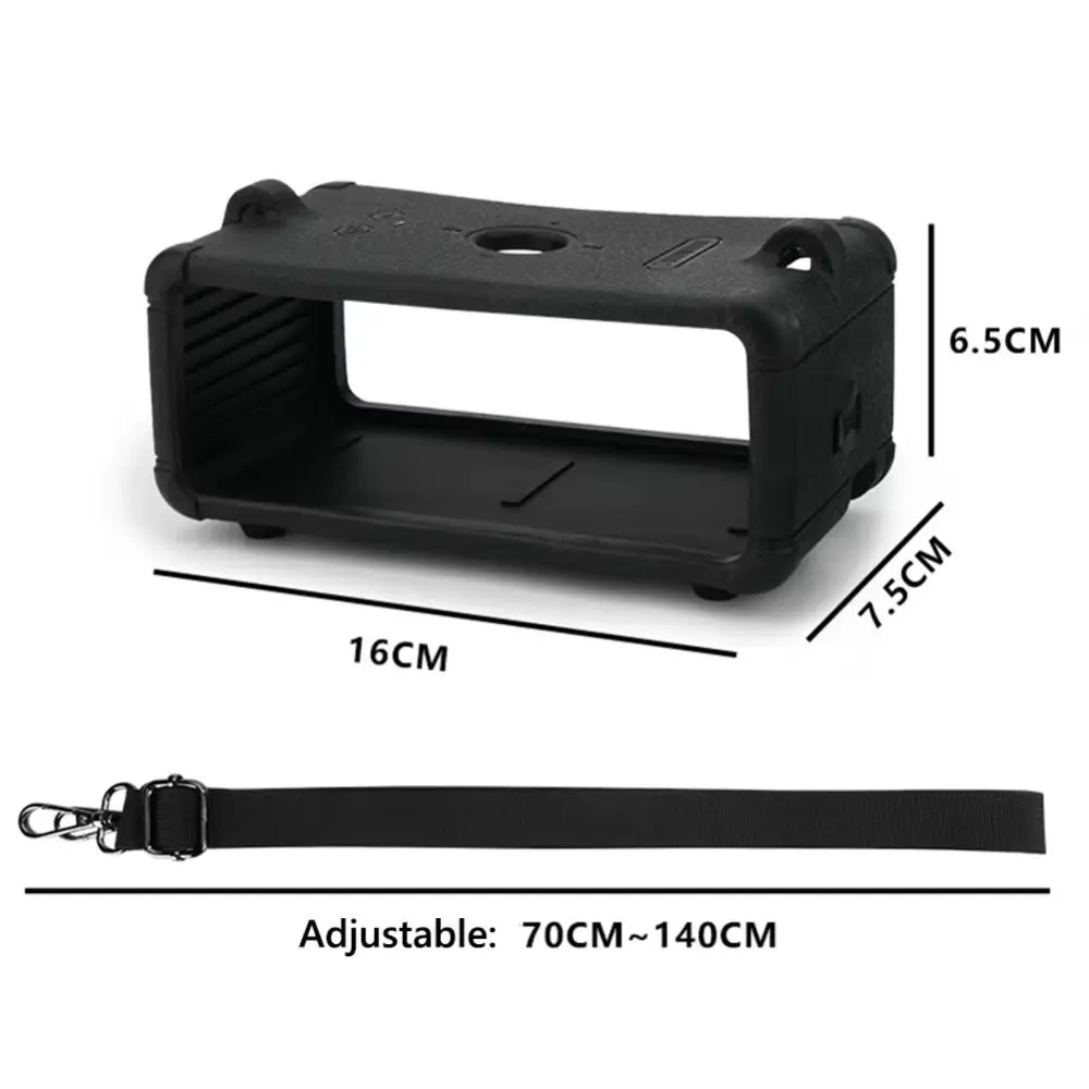 Silicone Speaker Protective Cover with Shoulder Strap Replacement Case Shell Portable Protector for Marshall Emberton III