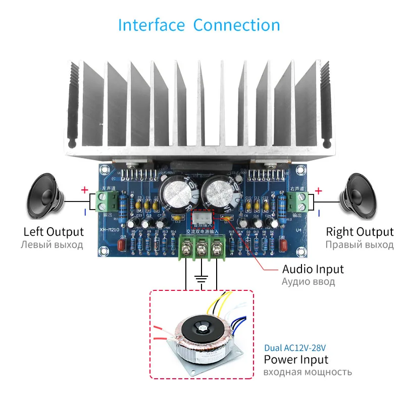 100W TDA7293 Audio Amplifier 2X100W 2.0 Channels High Power Amplifier Board Class-AB