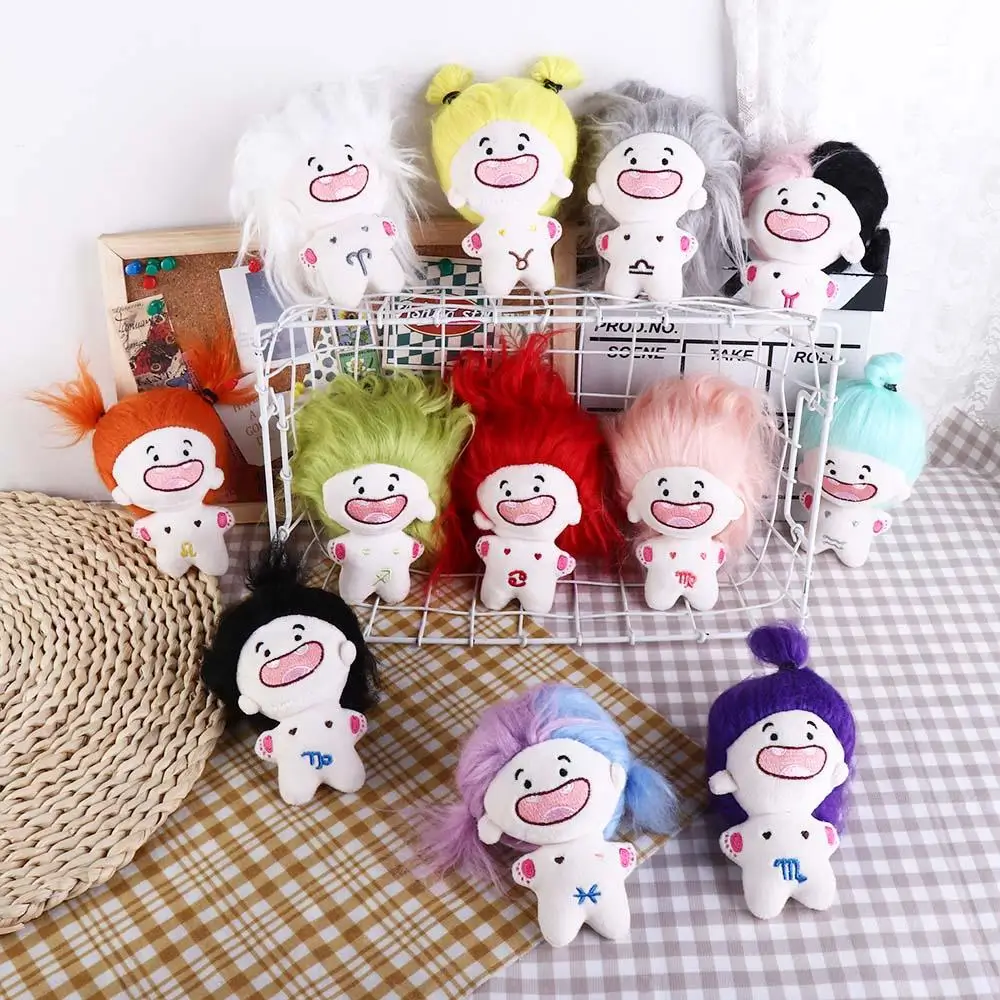 Gifts Fried Hair Missing Teeth Doll Toothless Cotton Plush Doll Toothless Dolls Keyring 12 Constellations Diy Hairstyle Baby