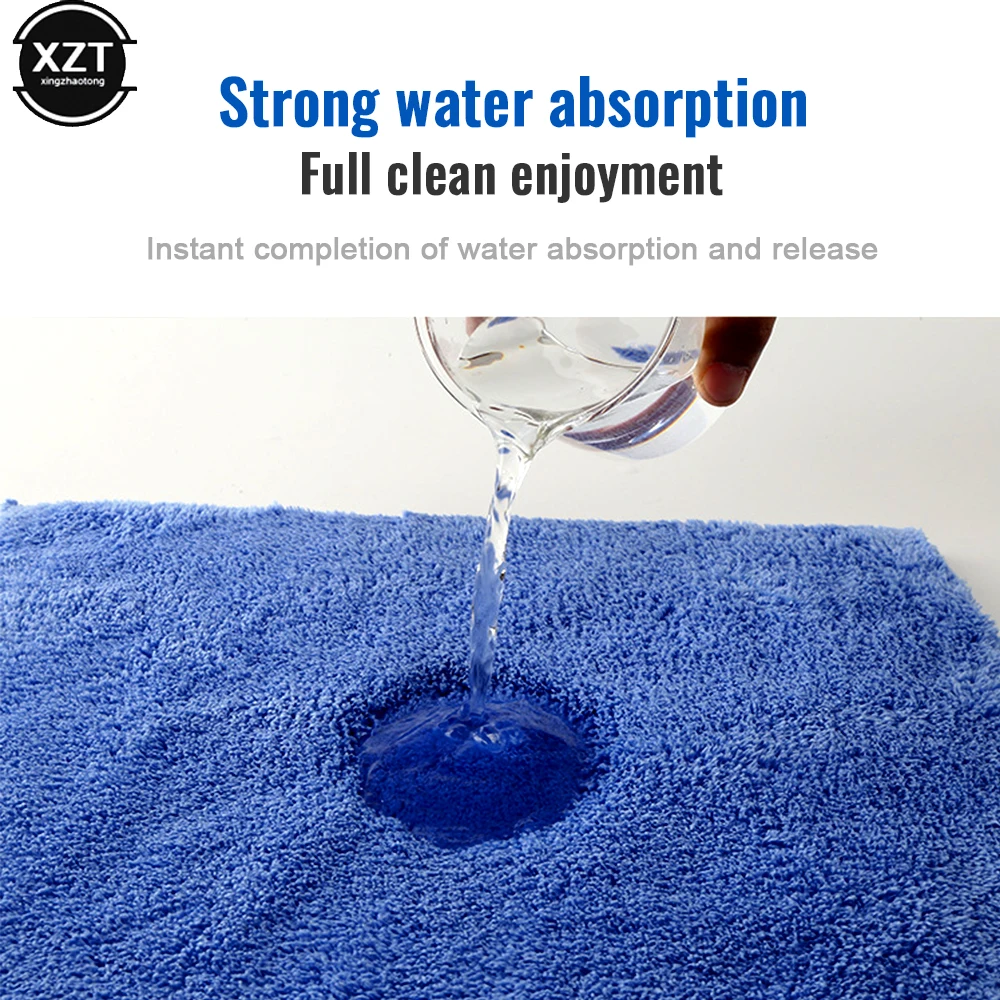 NEW 40*40cm Coral Fleece Microfiber Eagerly Thickened Absorbent Clean Car Wipe Cloth Car Washing Supplies Kitchen Supplies