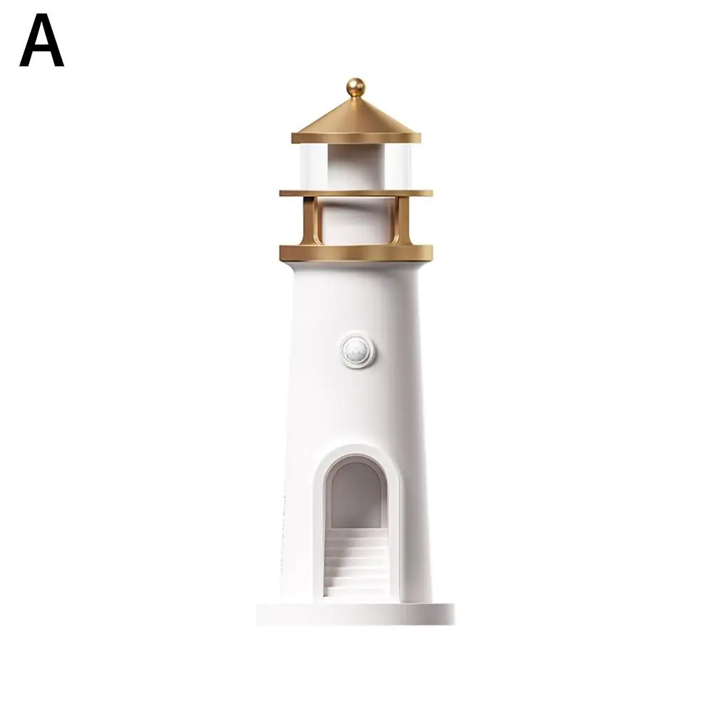 Lighthouse Ambient lights Moon Projection Light Dimmable Lights Decor Motion Sensor Night Bluetooth Desktop Christmas Music K5H7