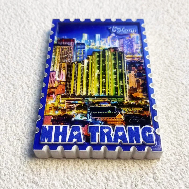 Vietnam Nha Trang, souvenir stamps, 3D refrigerator stickers, home decoration items collection of arts and crafts gifts