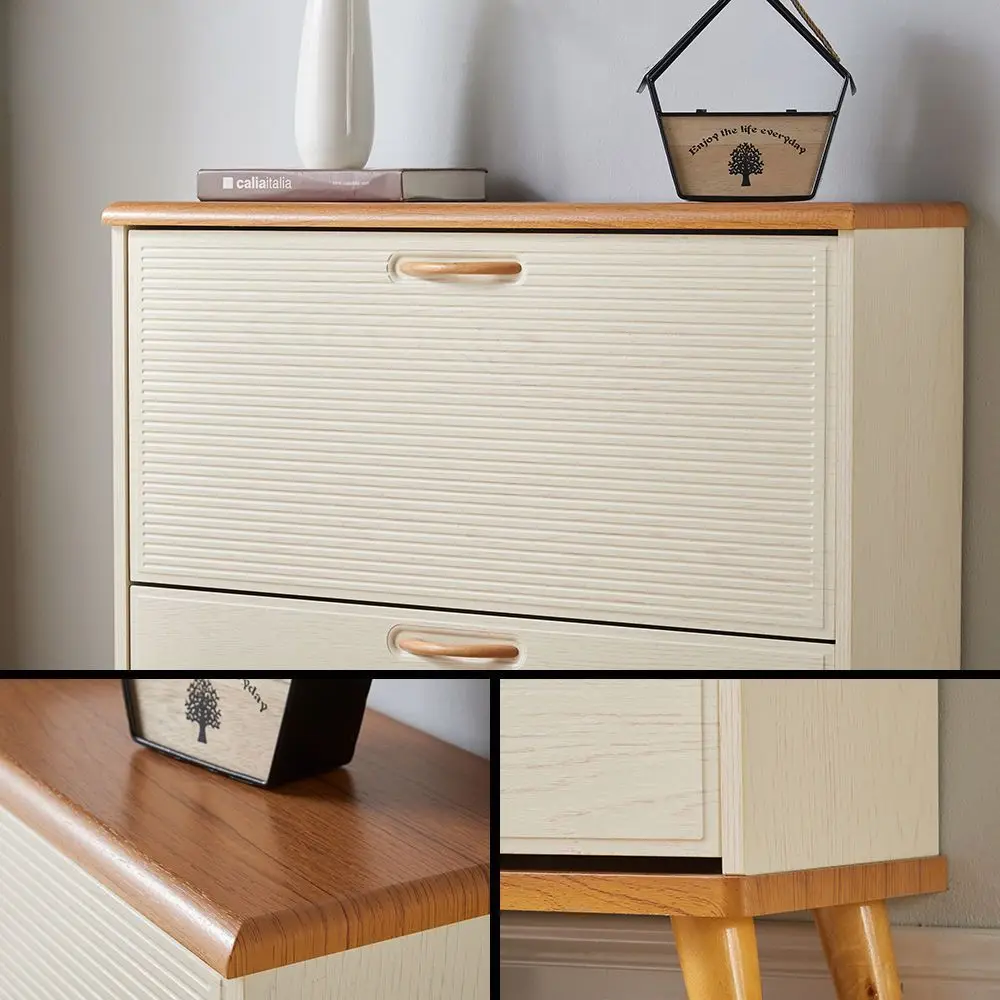 Nordic ultra-thin tipping bucket shoe cabinet