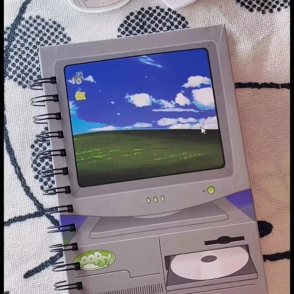 B6 Size Spiral Notebook Spiral Binding Vintage Desktop Layout Desktop Layout Journal 60 Pages Computer Notebook