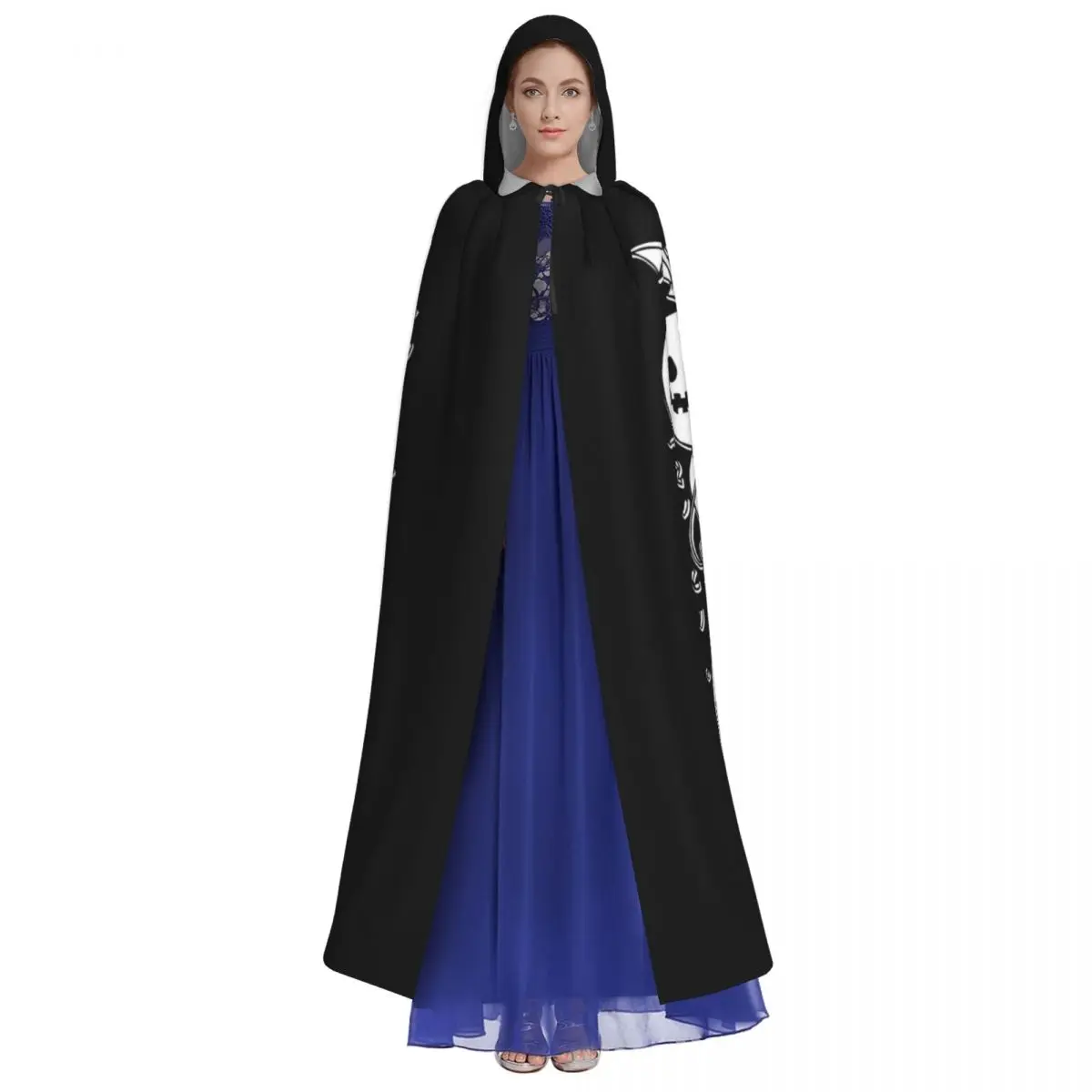 Manto com capuz assustador fantasma para homens e mulheres, robe de feitiçaria, cosplay de festa de Halloween, presente Monster Boo, adulto