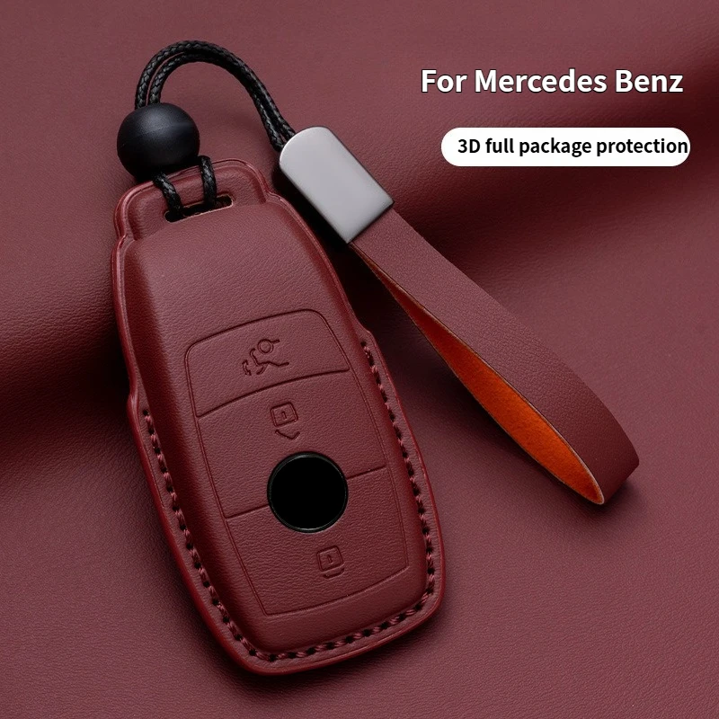 Car Key Cover for Mercedes Benz C‑Class C180L C200L C260L E‑Class GLC GLE Car Remote Key Protection Cover Modification Parts