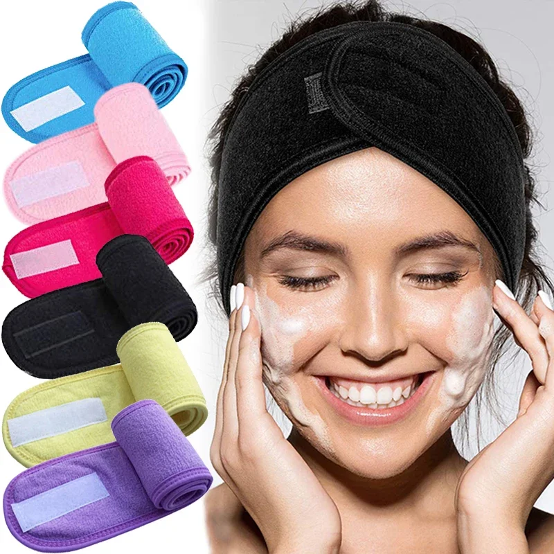 Towel Head Band Spa Face Wash Makeup Sweat Head Wrap Non-slip Stretchable Washable Headband Hair band for Sports Hairbands