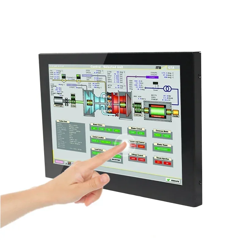 Personalizado 10,1 15,6 27 pulgadas capacitivo de alta confiabilidad HD TFT pantalla de montaje en panel resistente Monitor de pantalla táctil LCD Industrial